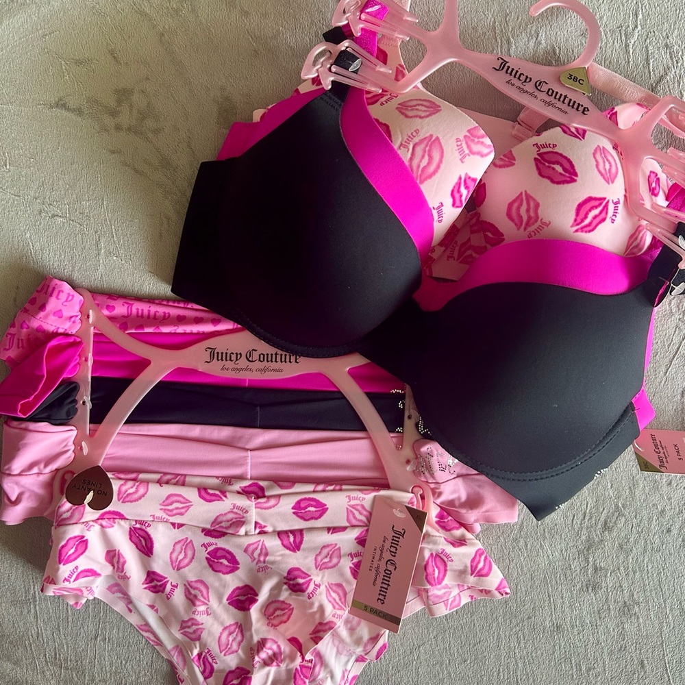 Juicy Couture Kiss Print Lingerie Set